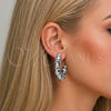 Rhodium Gold Filled Medium Hoop, Hollow Design, Polished, Rhodium Finish, 02.163.0448.1.30