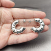 Rhodium Gold Filled Medium Hoop, Hollow Design, Polished, Rhodium Finish, 02.163.0448.1.30 for wholesale, additional product view 3