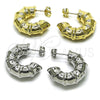 Rhodium Gold Filled Medium Hoop, Hollow Design, Polished, Rhodium Finish, 02.163.0448.1.30