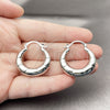 Rhodium Gold Filled Medium Hoop, Hollow Design, Polished, Rhodium Finish, 02.413.0001.1.30 for wholesale, additional product view 2