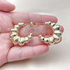 Oro Laminado Medium Hoop, Gold Filled Style Hollow Design, Polished, Golden Finish, 02.413.0002.30