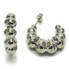 Rhodium Gold Filled Medium Hoop, Hollow Design, Polished, Rhodium Finish, 02.413.0002.1.30