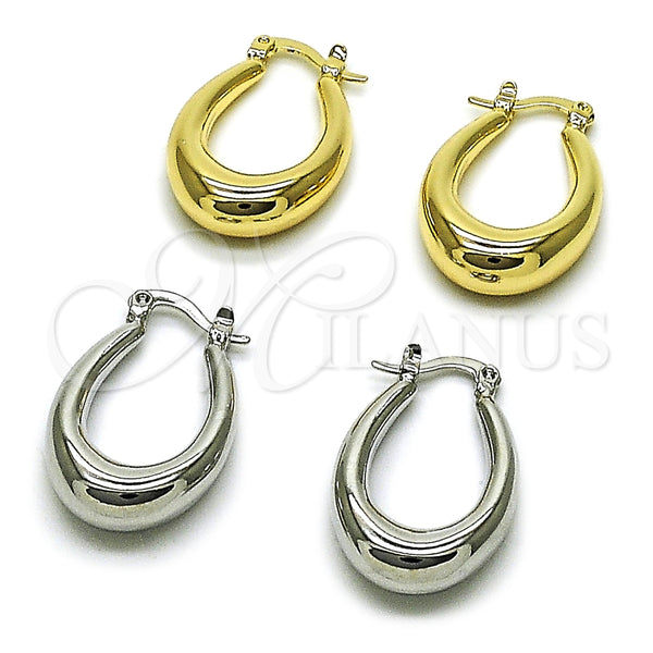 Gold Filled Hoop Earrings — Small Hoop Hollow Design Polished 02. — alternate product view — SKU 165047 | Oro Laminado aretes de aro — aro pequeño Hollow diseño pulido 02. — SKU 165047
