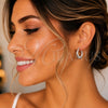 White Gold Filled Small Hoop, Hollow Design, Polished, Rhodium Finish, 02.413.0003.1.16