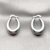 Rhodium Gold Filled Small Hoop, Hollow Design, Polished, Rhodium Finish, 02.413.0003.1.16 for wholesale, additional product view 3
