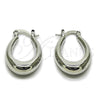 Rhodium Gold Filled Small Hoop, Hollow Design, Polished, Rhodium Finish, 02.413.0003.1.16
