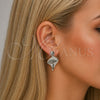 Rhodium Gold Filled Stud Earring, Twist Design, Polished, Rhodium Finish, 02.413.0005.1