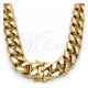 Oro Laminado Basic Necklace, Gold Filled Style Miami Cuban and Box Lock Design, Polished, Golden Finish, 03.419.0017.30 (14 MM Thickness, 24 Inches Length)