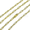 Oro Laminado Basic Necklace, Gold Filled Style Paperclip Design, Polished, Golden Finish, 04.213.0274.20 (03 MM Thickness, 20 Inches Length)
