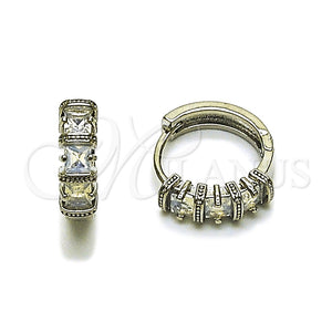 White Gold Filled Hoop Earrings — Huggie Hoop with White Cubic Zirconia Polished 02. — main product view — SKU 165068 | Oro Laminado Blanco aretes de aro — Huggie Hoop with blanco Cubic Zirconia pulido 02. — SKU 165068