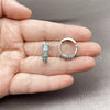 Rhodium Gold Filled Huggie Hoop, with Light Turquoise Cubic Zirconia, Polished, Rhodium Finish, 02.210.0896.1.16 for wholesale, additional product view 3