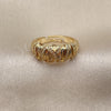 Oro Laminado Multi Stone Ring, Gold Filled Style with White Cubic Zirconia, Polished, Golden Finish for wholesale, additional product view 4