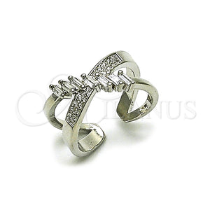 White Gold Filled Ring — Multi Stone Ring Baguette Design with White Cubic — main product view — SKU 165082 | Oro Laminado Blanco anillo — Multi Stone Ring Baguette diseño with blanco Cubic — SKU 165082
