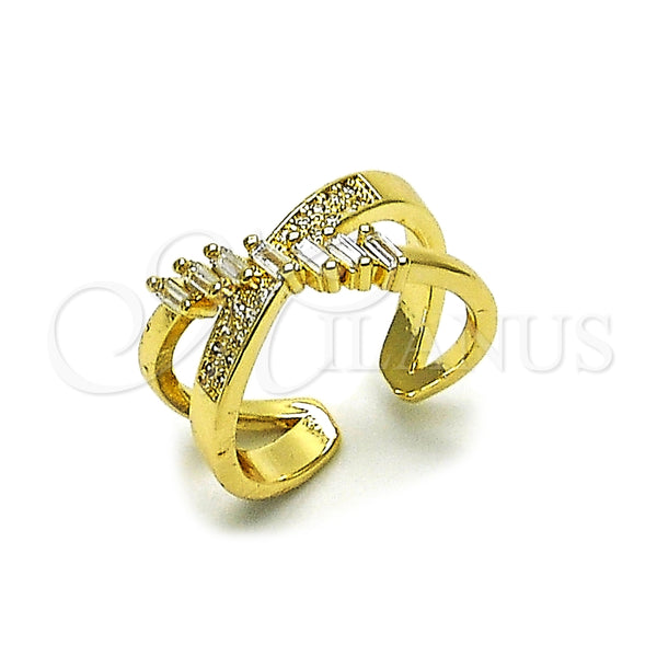 Gold Filled Ring — Multi Stone Ring Baguette Design with White Cubic — main product view — SKU 165083 | Oro Laminado anillo — Multi Stone Ring Baguette diseño with blanco Cubic — SKU 165083