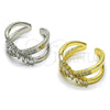 Oro Laminado Multi Stone Ring, Gold Filled Style Baguette Design, with White Cubic Zirconia and White Micro Pave, Polished, Golden Finish, 01.438.0014.1 (One size fits all)