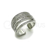 Rhodium Gold Filled Multi Stone Ring, Twist Design, with White Micro Pave, Polished, Rhodium Finish, 01.438.0015 (One size fits all)