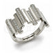 White Gold Filled Multi Stone Ring, with White Micro Pave, Polished, Rhodium Finish, 01.438.0016 (One size fits all)