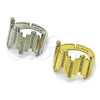Rhodium Gold Filled Multi Stone Ring, with White Micro Pave, Polished, Rhodium Finish, 01.438.0016 (One size fits all)