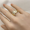 Oro Laminado Multi Stone Ring, Gold Filled Style with White Micro Pave, Polished, Golden Finish, 01.438.0016.1 for wholesale, additional product view 3