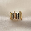 Oro Laminado Multi Stone Ring, Gold Filled Style with White Micro Pave, Polished, Golden Finish, 01.438.0016.1 for wholesale, additional product view 4