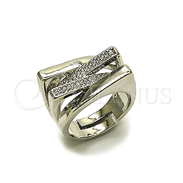 White Gold Filled Ring — Multi Stone Ring with White Micro Pave Polished — main product view — SKU 165088 | Oro Laminado Blanco anillo — Multi Stone Ring with blanco Micro Pave pulido — SKU 165088