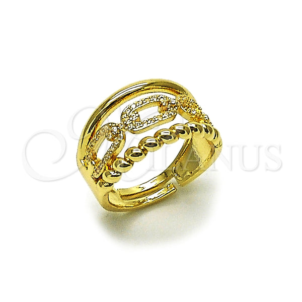 Gold Filled Ring — Multi Stone Ring Paperclip and Twist Design with — main product view — SKU 165091 | Oro Laminado anillo — Multi Stone Ring Paperclip and Twist diseño with — SKU 165091