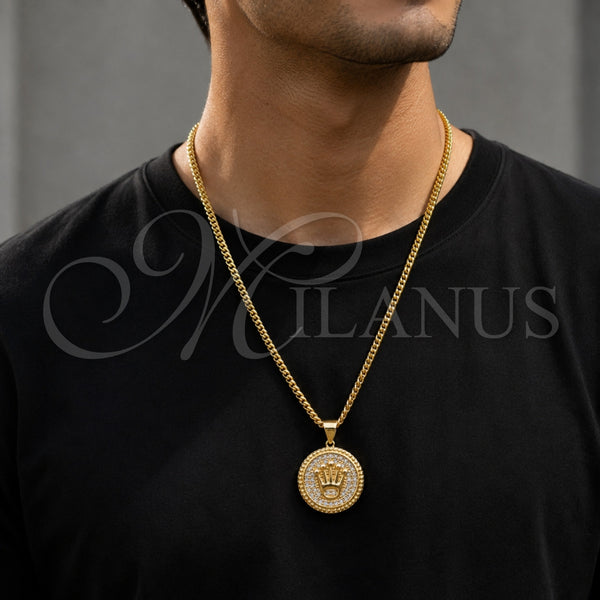 Gold Filled Pendant — Fancy Pendant with White Cubic Zirconia Polished 05. — alternate product view — SKU 165094 | Oro Laminado dije — elegante Pendant with blanco Cubic Zirconia pulido 05. — SKU 165094