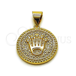 Gold Filled Pendant — Fancy Pendant with White Cubic Zirconia Polished 05. — main product view — SKU 165094 | Oro Laminado dije — elegante Pendant with blanco Cubic Zirconia pulido 05. — SKU 165094