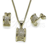 Rhodium Gold Filled Earring and Pendant Adult Set, with White Micro Pave, Polished, Rhodium Finish, 10.342.0282.1