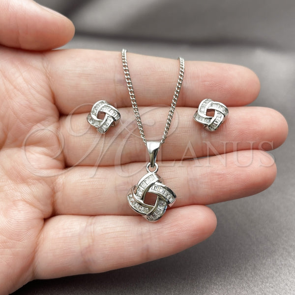 White Gold Filled Ring — Earring and Pendant Adult Set Love Knot and — alternate product view — SKU 165134 | Oro Laminado Blanco anillo — Earring and Pendant Adult Set Love Knot and — SKU 165134