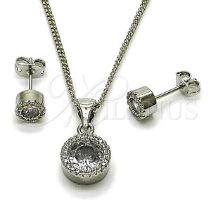 White Gold Filled Ring — Earring and Pendant Adult Set Cluster Design with — main product view — SKU 165142 | Oro Laminado Blanco anillo — Earring and Pendant Adult Set Cluster diseño with — SKU 165142