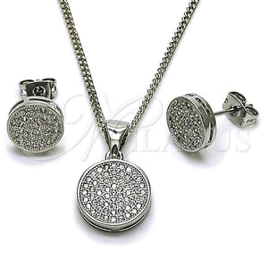 White Gold Filled Ring — Earring and Pendant Adult Set Cluster Design with — main product view — SKU 165143 | Oro Laminado Blanco anillo — Earring and Pendant Adult Set Cluster diseño with — SKU 165143