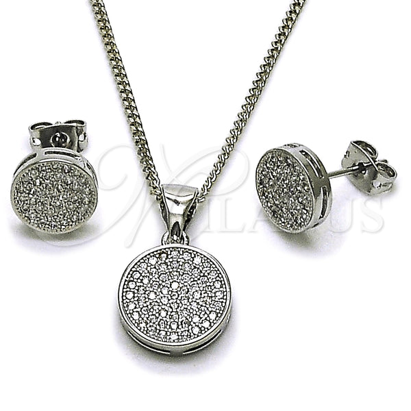 White Gold Filled Ring — Earring and Pendant Adult Set Cluster Design with — main product view — SKU 165143 | Oro Laminado Blanco anillo — Earring and Pendant Adult Set Cluster diseño with — SKU 165143