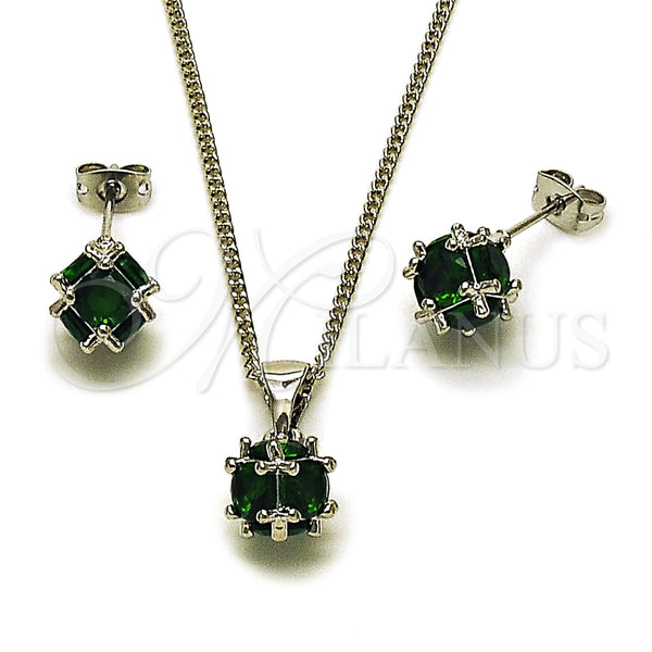 White Gold Filled Ring — Earring and Pendant Adult Set Ball Design with — main product view — SKU 165146 | Oro Laminado Blanco anillo — Earring and Pendant Adult Set Ball diseño with — SKU 165146