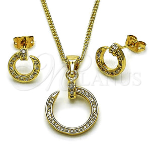 Gold Filled Ring — Earring and Pendant Adult Set Nail Design with — main product view — SKU 165153 | Oro Laminado anillo — Earring and Pendant Adult Set Nail diseño with — SKU 165153