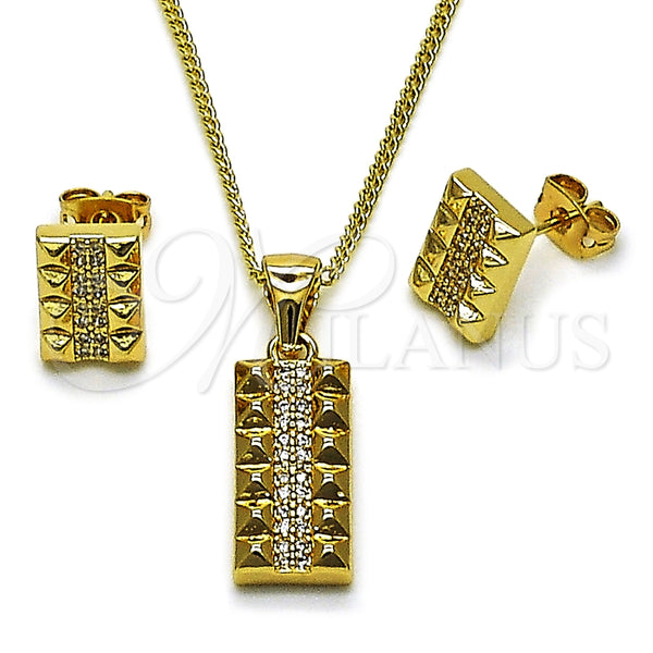 Gold Filled Ring — Earring and Pendant Adult Set with White Cubic — main product view — SKU 165154 | Oro Laminado anillo — Earring and Pendant Adult Set with blanco Cubic — SKU 165154