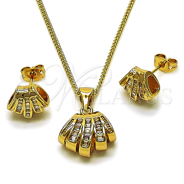 Gold Filled Ring — Earring and Pendant Adult Set Baguette Design with — main product view — SKU 165161 | Oro Laminado anillo — Earring and Pendant Adult Set Baguette diseño with — SKU 165161