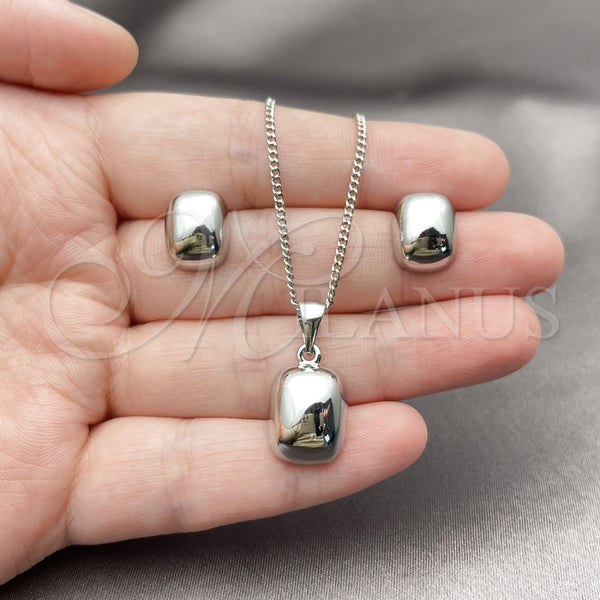 White Gold Filled Ring — Earring and Pendant Adult Set Polished 10. — alternate product view — SKU 165165 | Oro Laminado Blanco anillo — Earring and Pendant Adult Set pulido 10. — SKU 165165