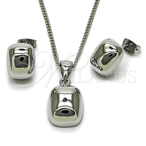 White Gold Filled Ring — Earring and Pendant Adult Set Polished 10. — main product view — SKU 165165 | Oro Laminado Blanco anillo — Earring and Pendant Adult Set pulido 10. — SKU 165165