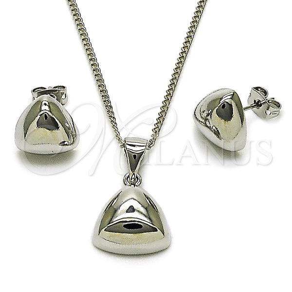 White Gold Filled Ring — Earring and Pendant Adult Set Polished 10. — main product view — SKU 165166 | Oro Laminado Blanco anillo — Earring and Pendant Adult Set pulido 10. — SKU 165166