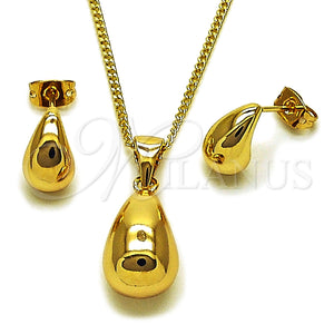 Gold Filled Ring — Earring and Pendant Adult Set Teardrop Design Polished — main product view — SKU 165168 | Oro Laminado anillo — Earring and Pendant Adult Set Teardrop diseño pulido — SKU 165168