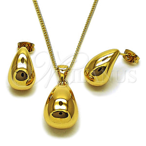 Gold Filled Ring — Earring and Pendant Adult Set Teardrop Design Polished — main product view — SKU 165170 | Oro Laminado anillo — Earring and Pendant Adult Set Teardrop diseño pulido — SKU 165170