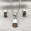 Rhodium Gold Filled Earring and Pendant Adult Set, Polished, Rhodium Finish, 10.342.0159.1