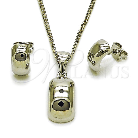Rhodium Gold Filled Earring and Pendant Adult Set, Polished, Rhodium Finish, 10.342.0159.1