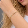 Oro Laminado Fancy Bracelet, Gold Filled Style Paperclip Design, Polished, Golden Finish, 04.213.0274.07 (Thickness, 8 Inches Length)