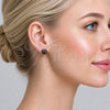 Oro Laminado Stud Earring, Gold Filled Style with Jet Opal, Polished, Golden Finish, 02.342.0357.1