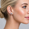 Rhodium Gold Filled Stud Earring, with White Micro Pave, Polished, Rhodium Finish, 02.342.0251.1