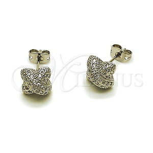White Gold Filled Ring — Stud Earring with White Micro Pave Polished 02. — main product view — SKU 165187 | Oro Laminado Blanco anillo — Stud Earring with blanco Micro Pave pulido 02. — SKU 165187