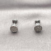 Rhodium Gold Filled Stud Earring, with White Cubic Zirconia, Polished, Rhodium Finish, 02.342.0013.1