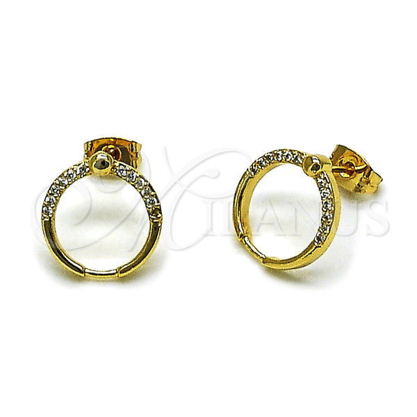 Gold Filled Ring — Stud Earring with White Cubic Zirconia Polished 02. — main product view — SKU 165192 | Oro Laminado anillo — Stud Earring with blanco Cubic Zirconia pulido 02. — SKU 165192